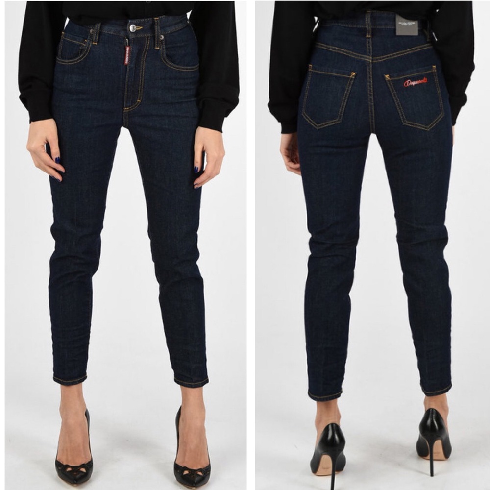 DSQUARED2 | Medium Waist Cropped Twiggy Jean